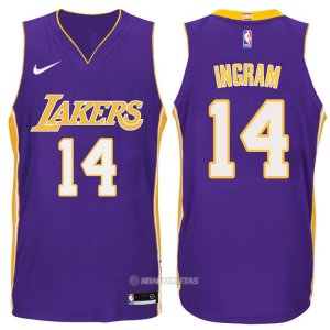 Camiseta Autentico Los Angeles Lakers Ingram #14 2017-18 Violeta
