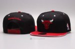 NBA Chicago Bulls Sombrero Snapbacks Negro Rojo