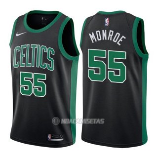 Camiseta Boston Celtics Greg Monroe #55 Statement 2017-18 Negro