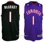 Camiseta Retro Toronto Raptors McGrady #1 Negro Purpura