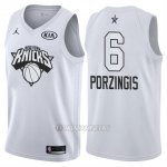Camiseta All Star 2018 Knicks Kristaps Porzingis #6 Blanco