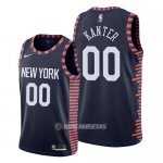 Camiseta New York Knicks Enes Kanter #00 Ciudad 2019 Azul