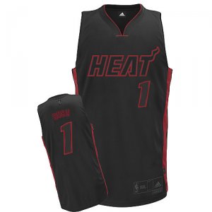 Camiseta alternativa de Bosh Miami Heat #1 Negro
