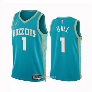Camiseta Charlotte Hornets Lamelo Ball #1 Ciudad 2023-24 Verde