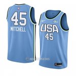 Camiseta 2019 Rising Star Donovan Mitchell #45 USA Azul