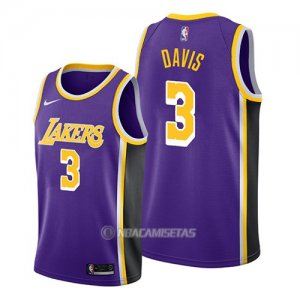 Camiseta Los Angeles Lakers Anthony Davis #3 Statement 2019 Violeta