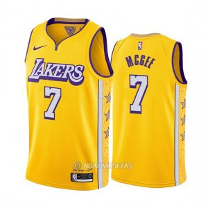 Camiseta Los Angeles Lakers Javale Mcgee #7 Ciudad Edition Amarillo