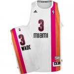 Camiseta ABA de Wade Miami Heat #3 Blanco