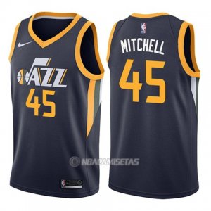 Camiseta Utah Jazz Donovan Mitchell #45 Icon 2017-18 Azul