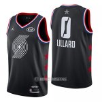 Camiseta All Star 2019 Portland Trail Blazers Damian Lillard #0 Negro