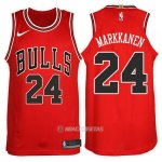 Camiseta Chicago Bulls Lauri Markkanen #24 2017-18 Rojo