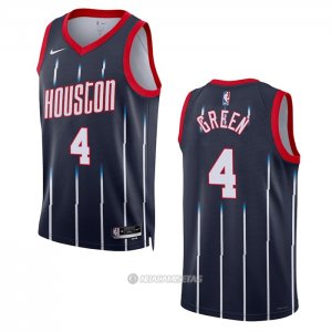 Camiseta Houston Rockets Jalen Green #4 Ciudad 2022-23 Negro