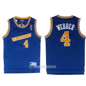 Camiseta Golden State Warriors retro Webber #4 Azul