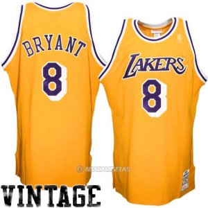 Camiseta Retro Los Angeles Lakers Bryant #8 Amarillo