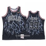 Camiseta Lightning Chicago Bulls Scottie Pippen #33 Negro