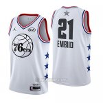 Camiseta All Star 2019 Philadelphia 76ers Joel Embiid #21 Blanco
