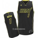 Camiseta Electricidad Moda Miami Heat #1 Bosh