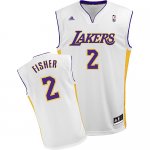 Camiseta Los Angeles Lakers Fisher #2 Blanco