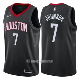 Camiseta Houston Rockets Joe Johnson #7 Statement 2017-18 Negro