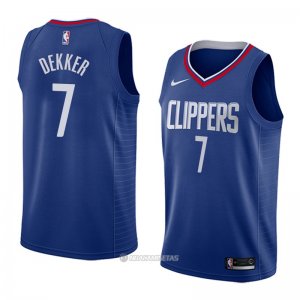 Camiseta Los Angeles Clippers Sam Dekker #7 Icon 2018 Azul