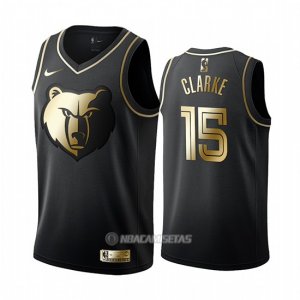 Camiseta Golden Edition Memphis Grizzlies Brandon Clarke #15 Negro