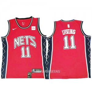 Camiseta Brooklyn Nets Kyrie Irving #11 Retro Rojo