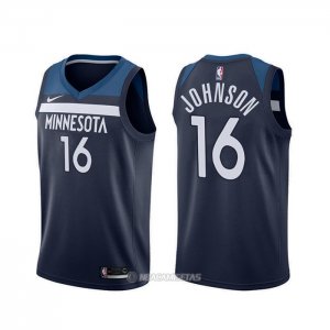 Camiseta Minnesota Timberwolves James Johnson #16 Icon Azul