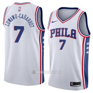 Camiseta Philadelphia 76ers Timothe Luwawu-Cabarrot #7 Association 2018 Blanco