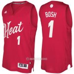 Camiseta Navidad Miami Heat Chris Bosh #1 Rojo