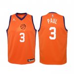 Camiseta Ni#Phoenix Suns Chris Paul #3 Statement 2020-21 Naranja