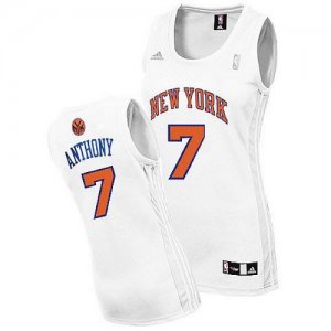Camiseta Faldas Mujer Knicks Anthony #7 Blanco