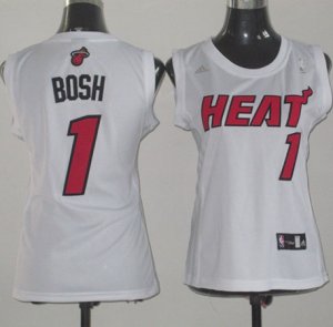 Camiseta Mujer de Bosh Miami Heat #1 Blanco