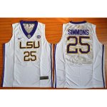 Camiseta NCAA Ben Simmons #25 Blanco