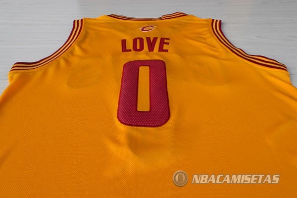 Camiseta Amarillo Love Cleveland Cavaliers #0 Revolution 30