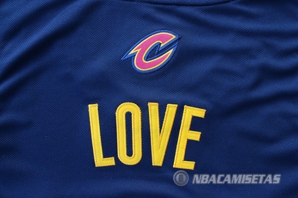 Camiseta Azul Love Cleveland Cavaliers #0 Revolution 30